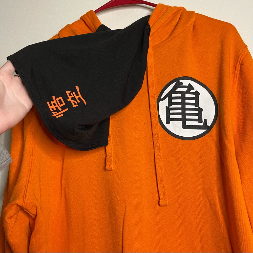 DragonBall Z Orange Hoodie with built in Face Mask!
